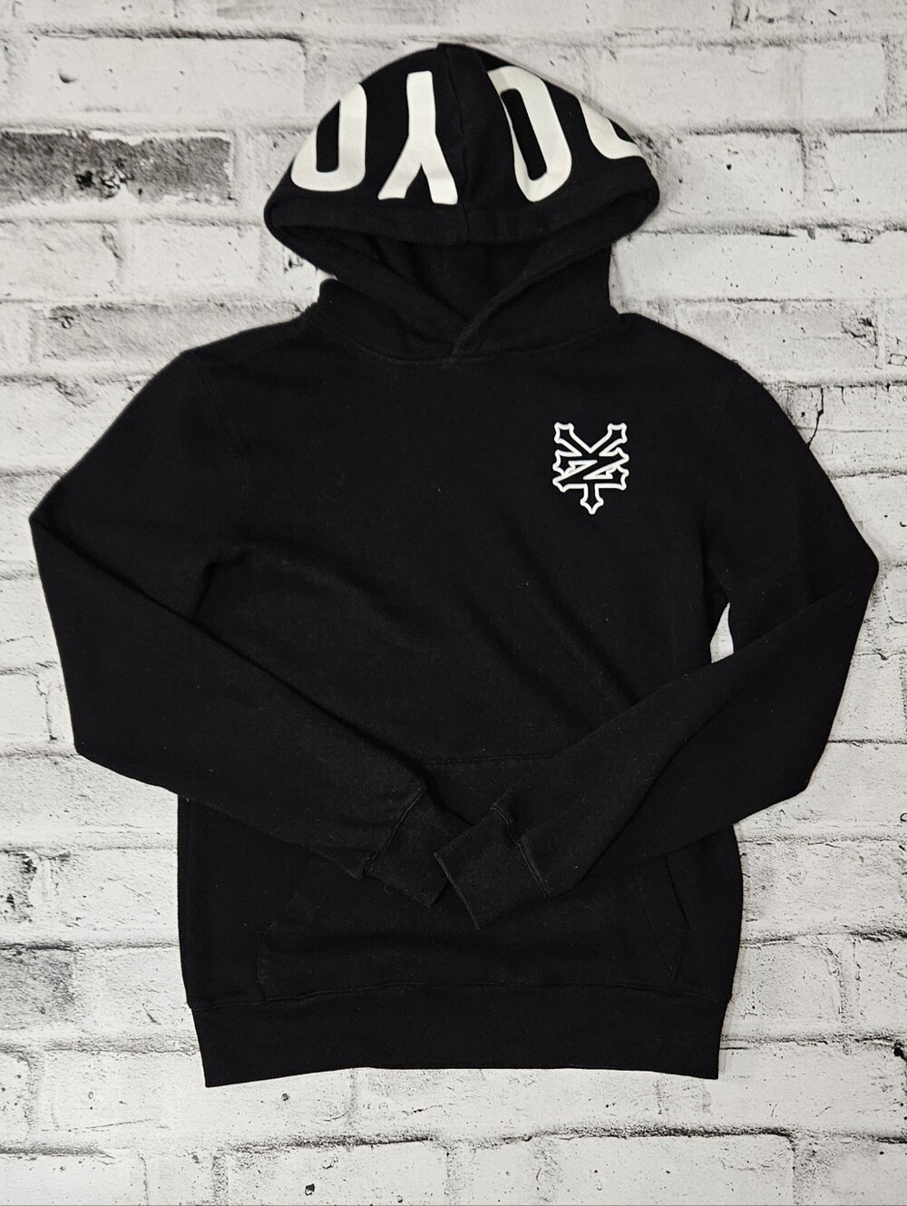 Zoo York Black Graphic Hoodie Youth Small Skate Streetwear Logo